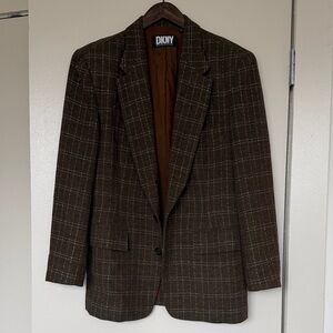 DKNY Vintage Women’s Brown Wool Blazer